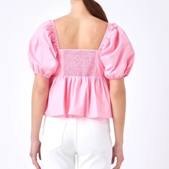 English Factory poplin corsage top, size M, new - Picture 2 of 8